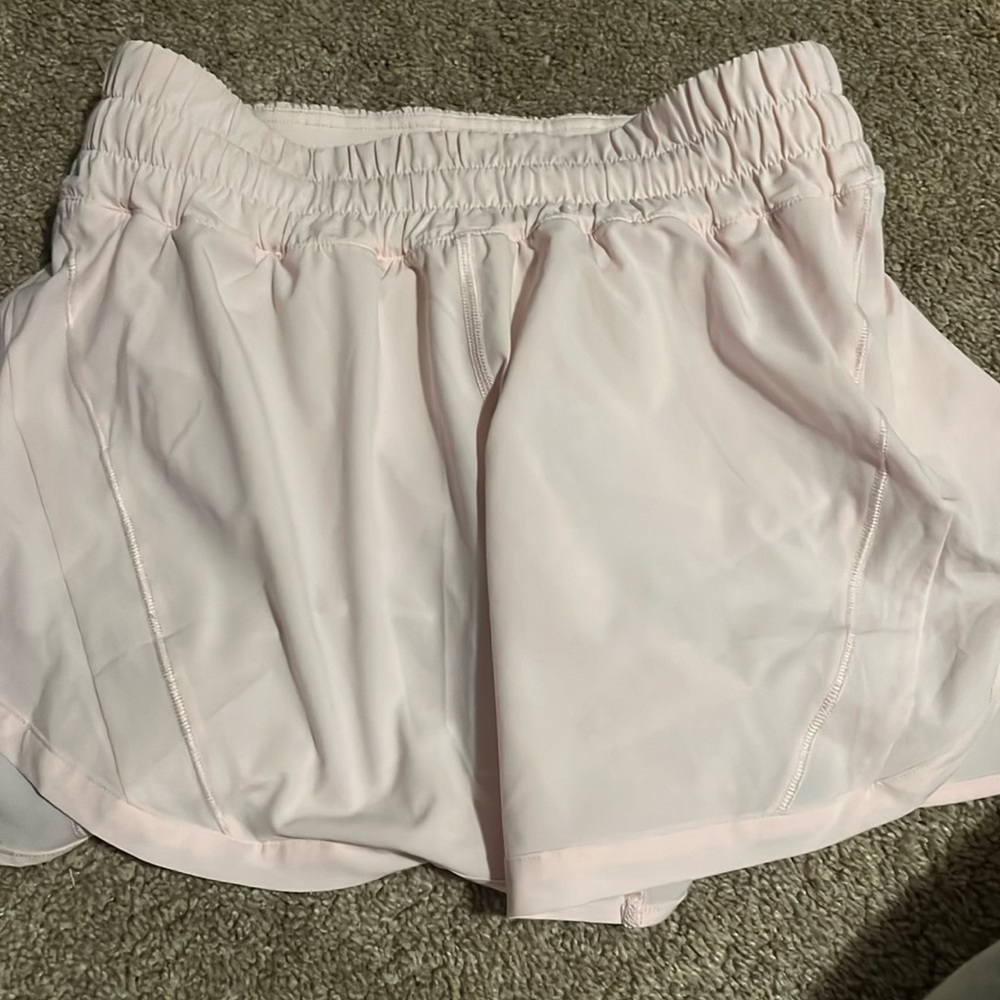 lululemon track that light pink shorts
